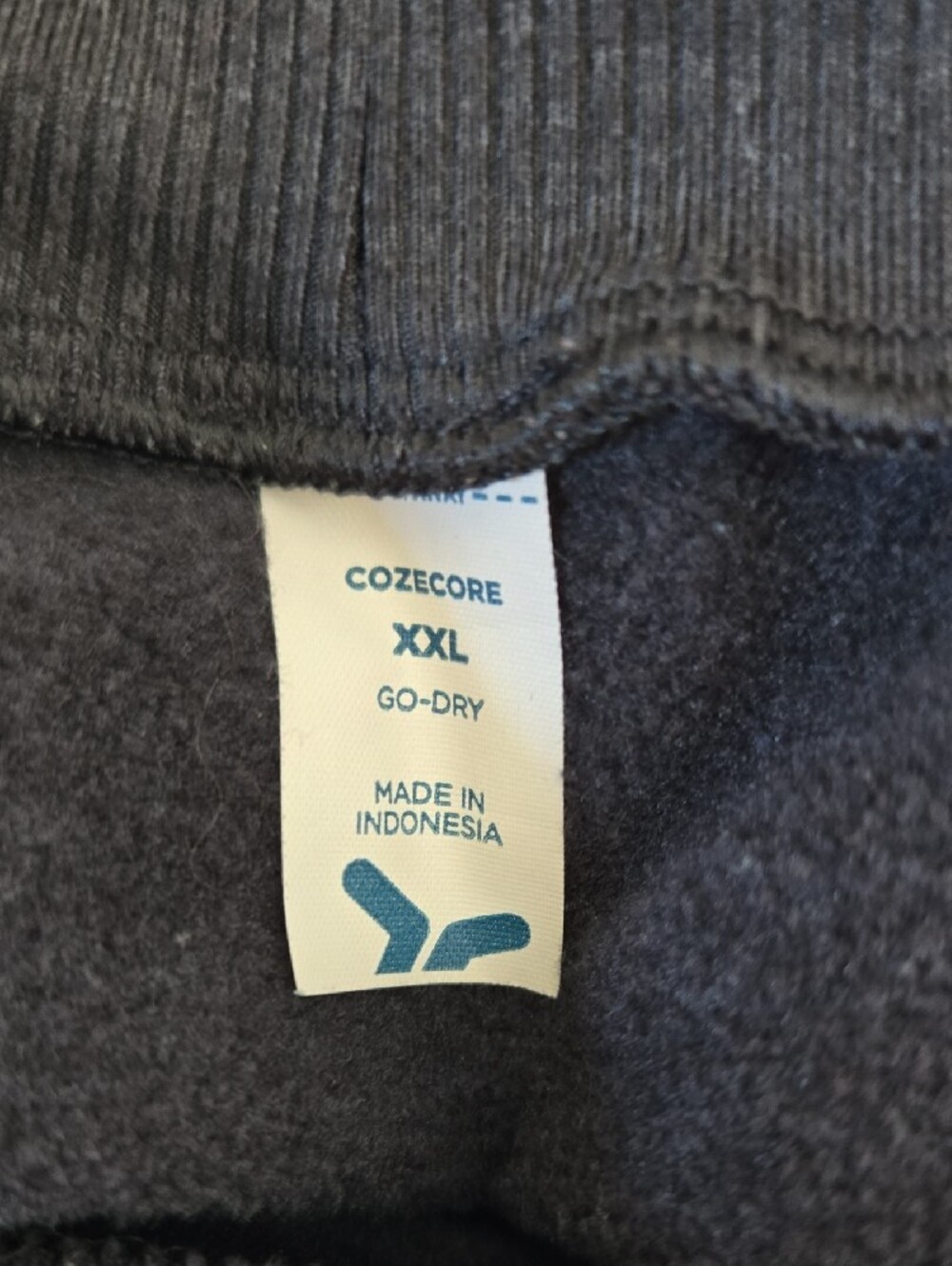 Old Navy Go-Dry Cozecore Charcoal Cropped Mock Neck Sweatshirt XXL Thumbholes - Picture 8 of 8